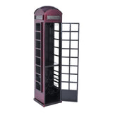 Glory Days Red Vintage Telephone Booth Bar - Ornate Home
