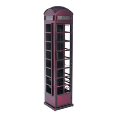 Glory Days Red Vintage Telephone Booth Bar - Ornate Home