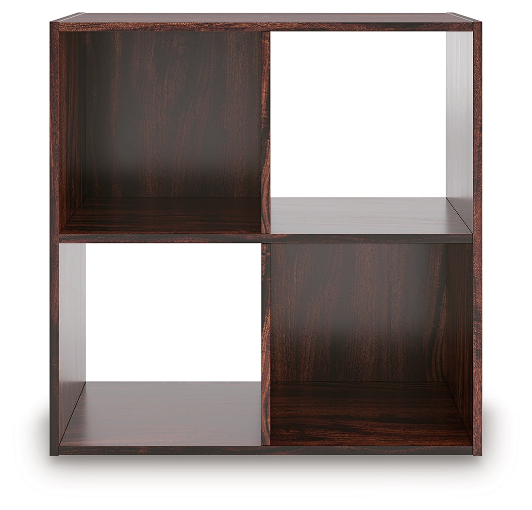 Glosmount Cherry/Light Brown Four Cube Organizer (Online Special Price) - Ornate Home