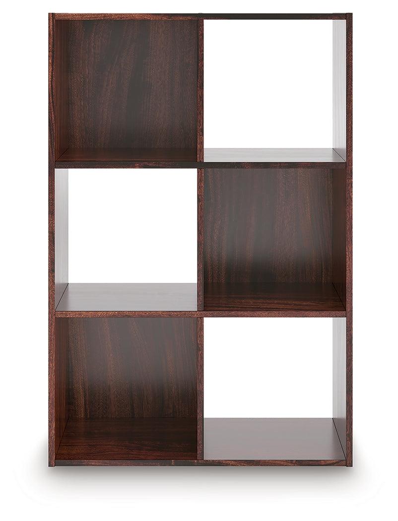 Glosmount Cherry/Light Brown Six Cube Organizer (Online Special Price) - Ornate Home