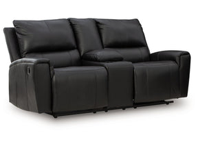 Glossmore Black DBL Rec Loveseat w/Console (Online Special Price) - Ornate Home