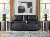 Glossmore Black DBL Rec Loveseat w/Console (Online Special Price) - Ornate Home