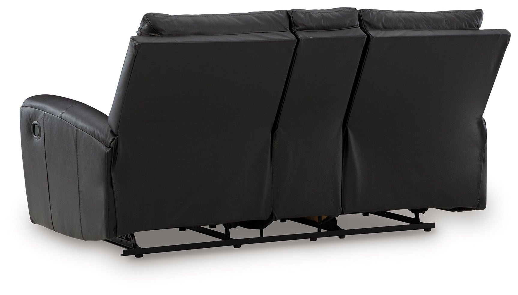 Glossmore Black DBL Rec Loveseat w/Console (Online Special Price) - Ornate Home