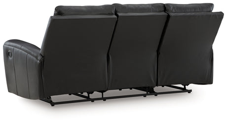 Glossmore Black Reclining Sofa - Ornate Home