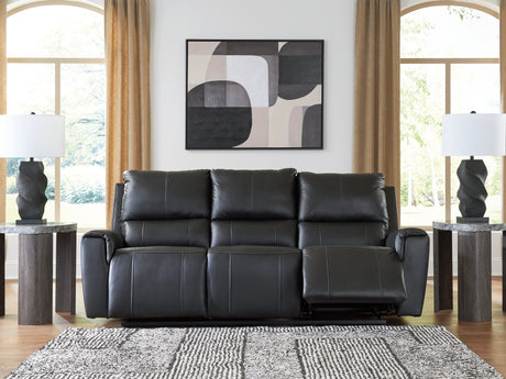 Glossmore Black Reclining Sofa - Ornate Home