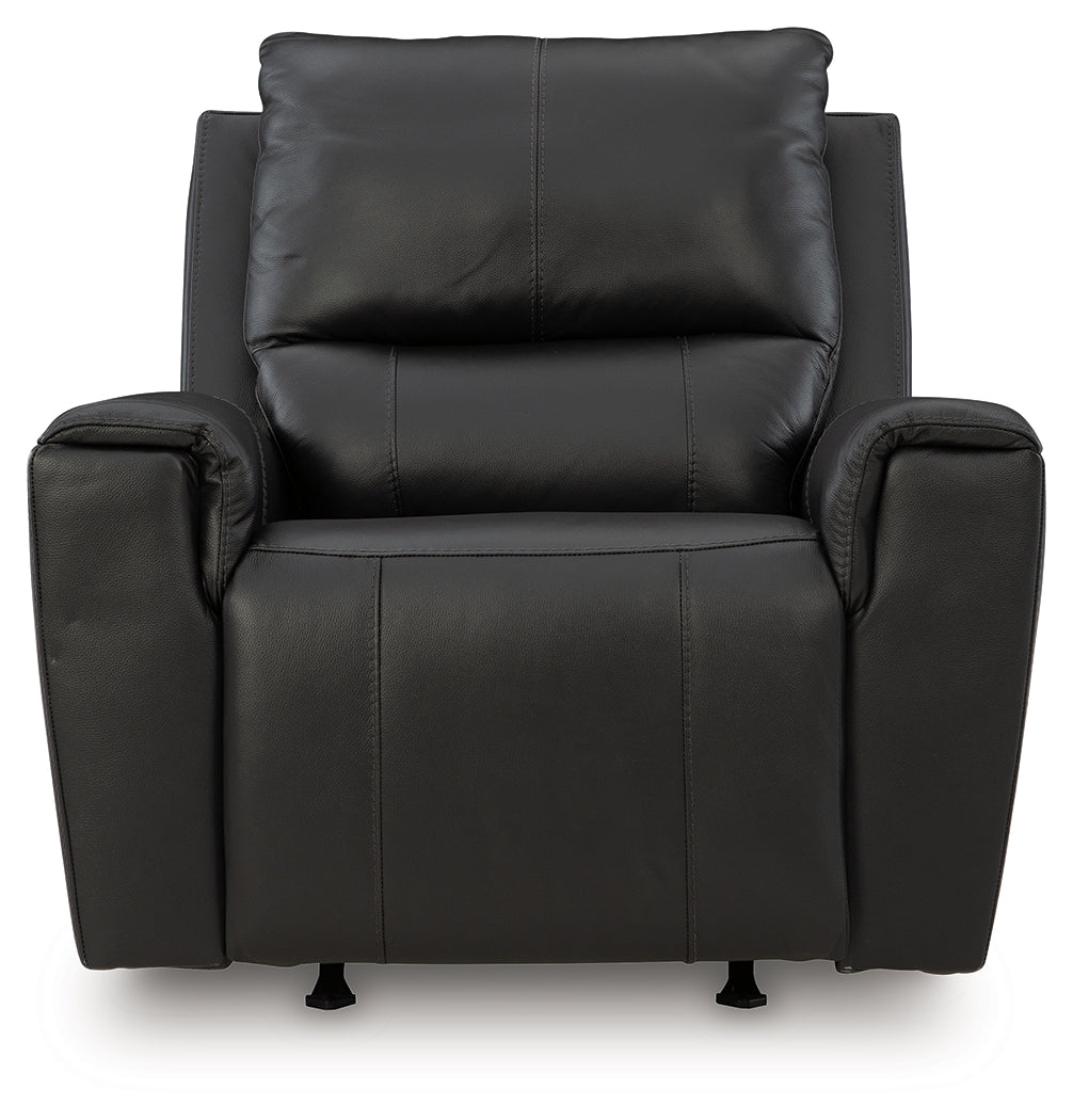 Glossmore Black Rocker Recliner (Online Special Price) - Ornate Home
