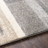 Glouster Taupe&Gray Lined Area Rug - Ornate Home