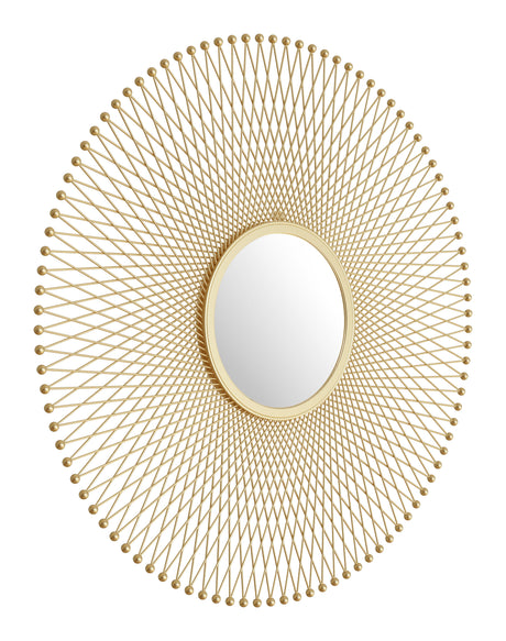 Glow Gold Round Mirror - Ornate Home