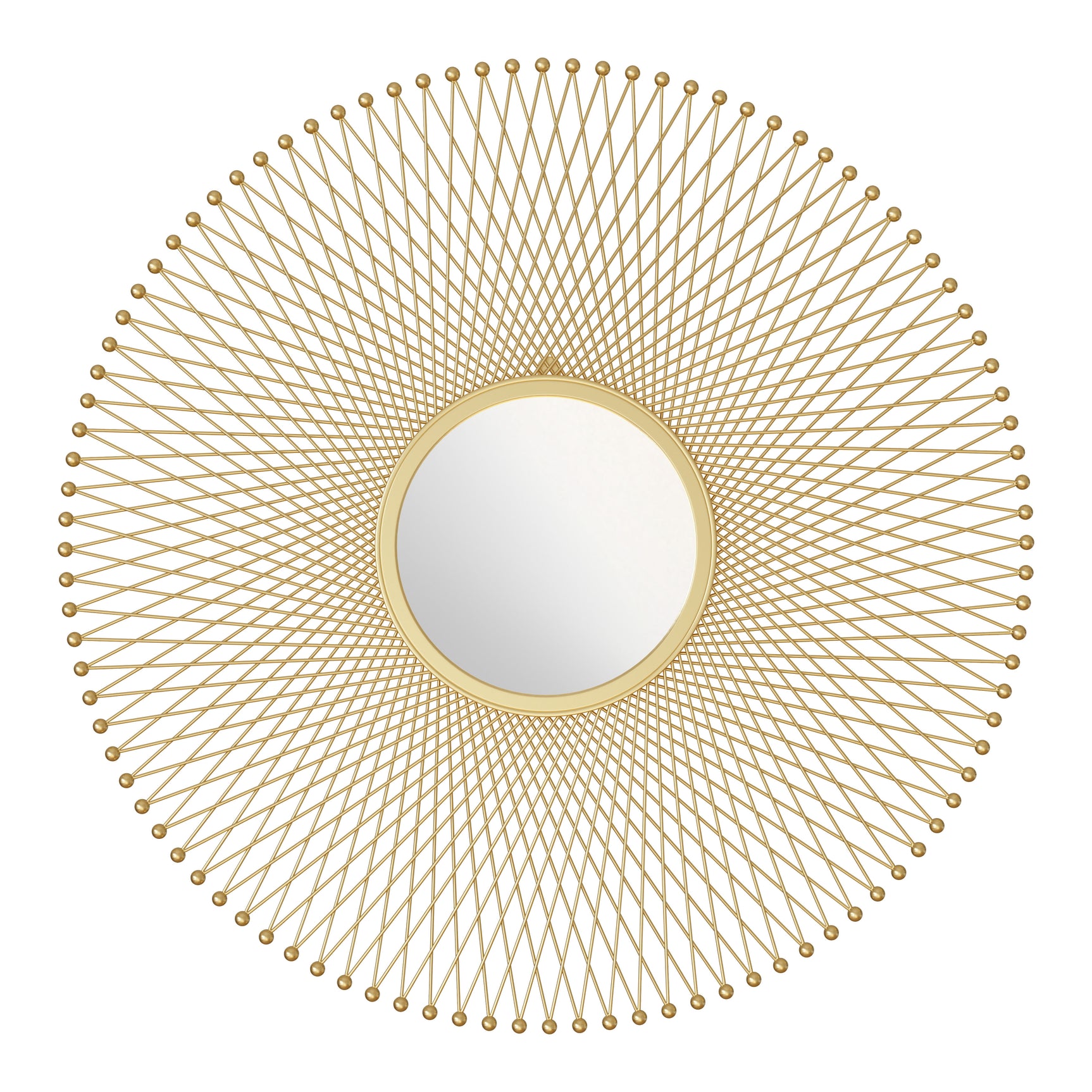 Glow Gold Round Mirror