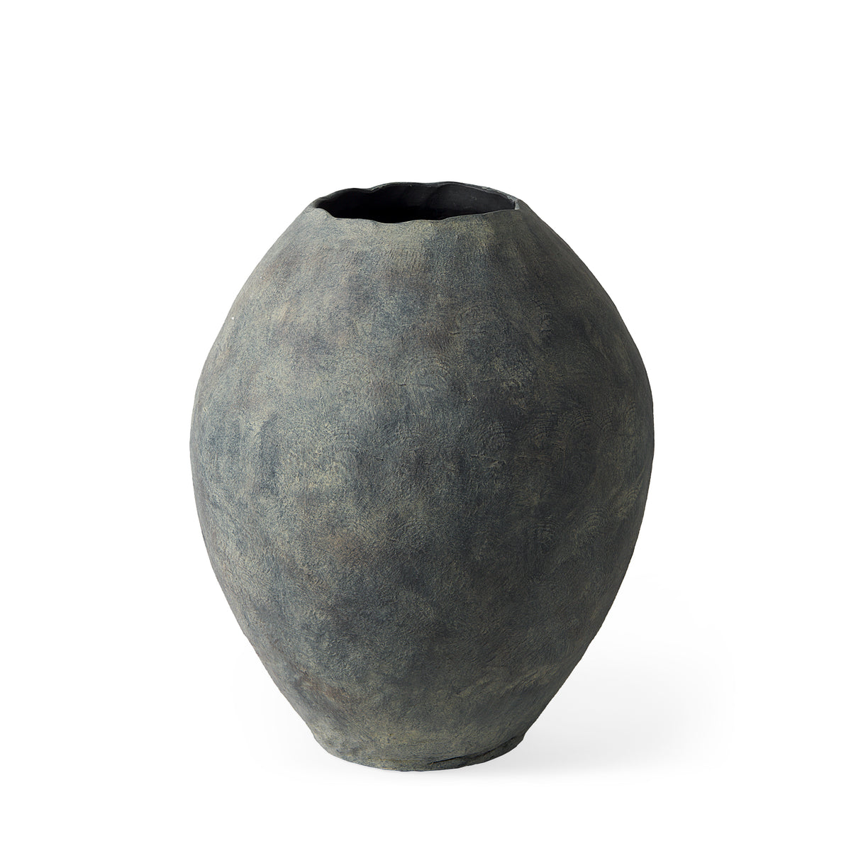 Gobi Gray Small Ceramic Oval Vase - Ornate Home