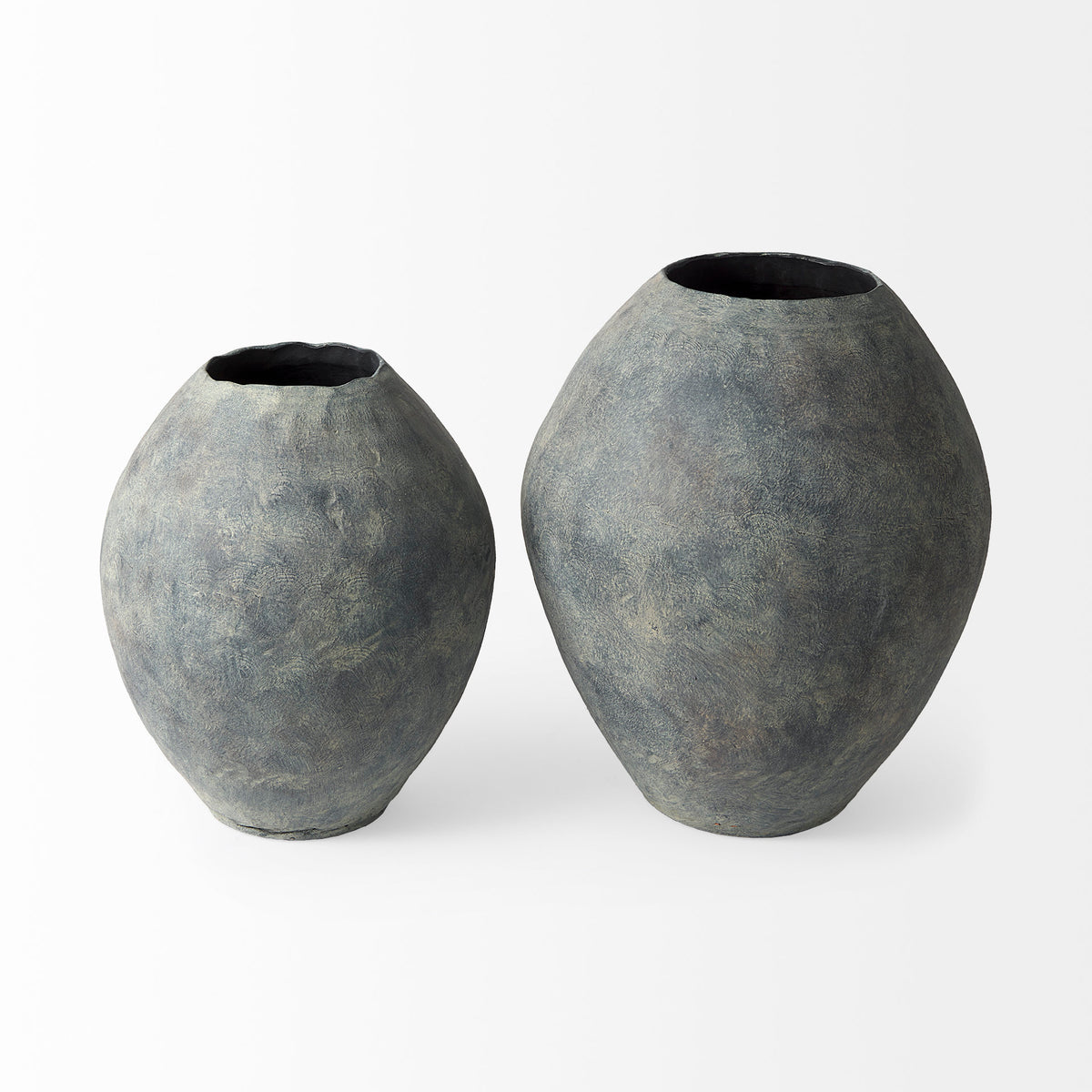 Gobi Gray Small Ceramic Oval Vase - Ornate Home