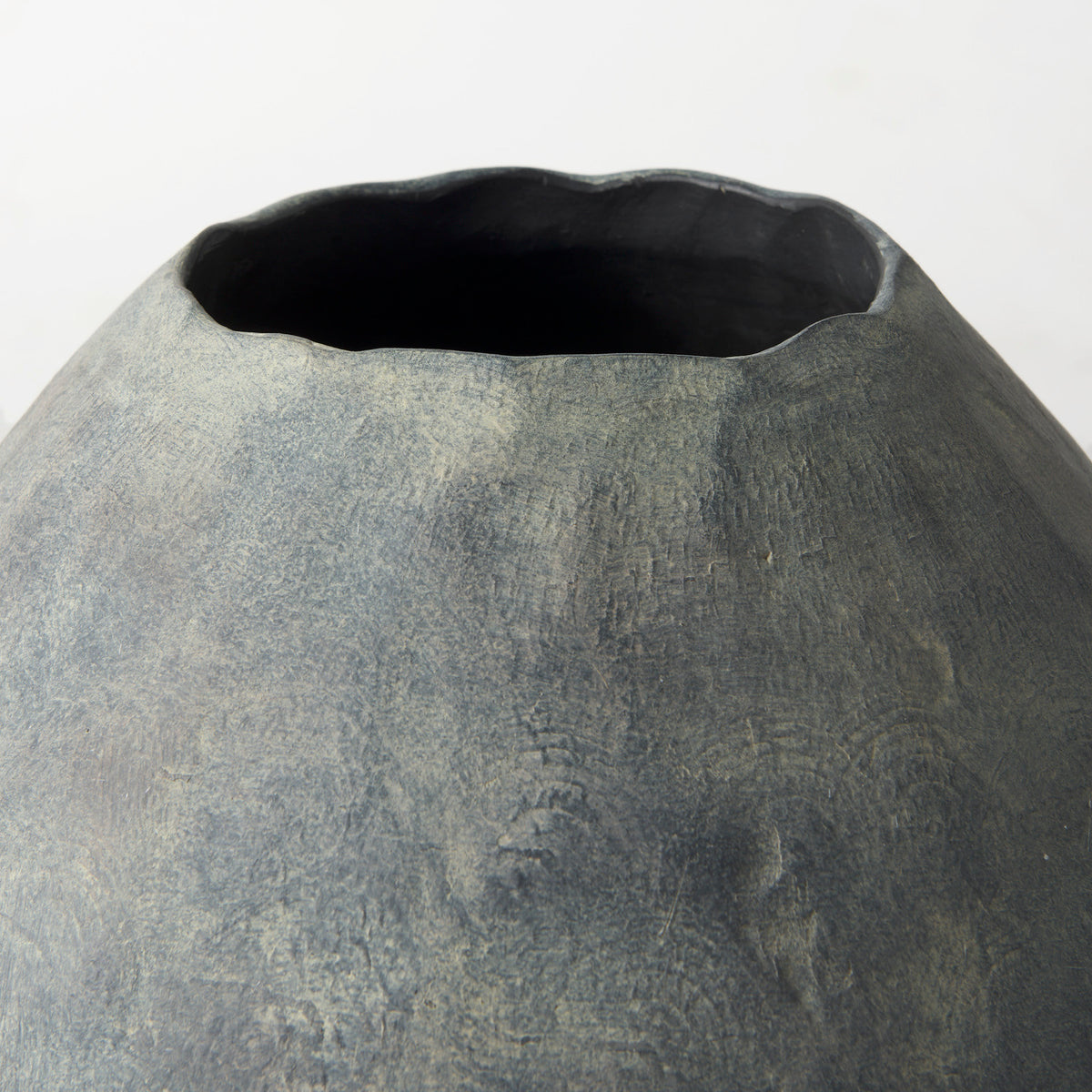 Gobi Gray Small Ceramic Oval Vase - Ornate Home
