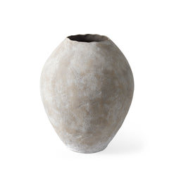 Gobi Tan Small Ceramic Oval Vase - Ornate Home
