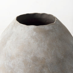 Gobi Tan Small Ceramic Oval Vase - Ornate Home