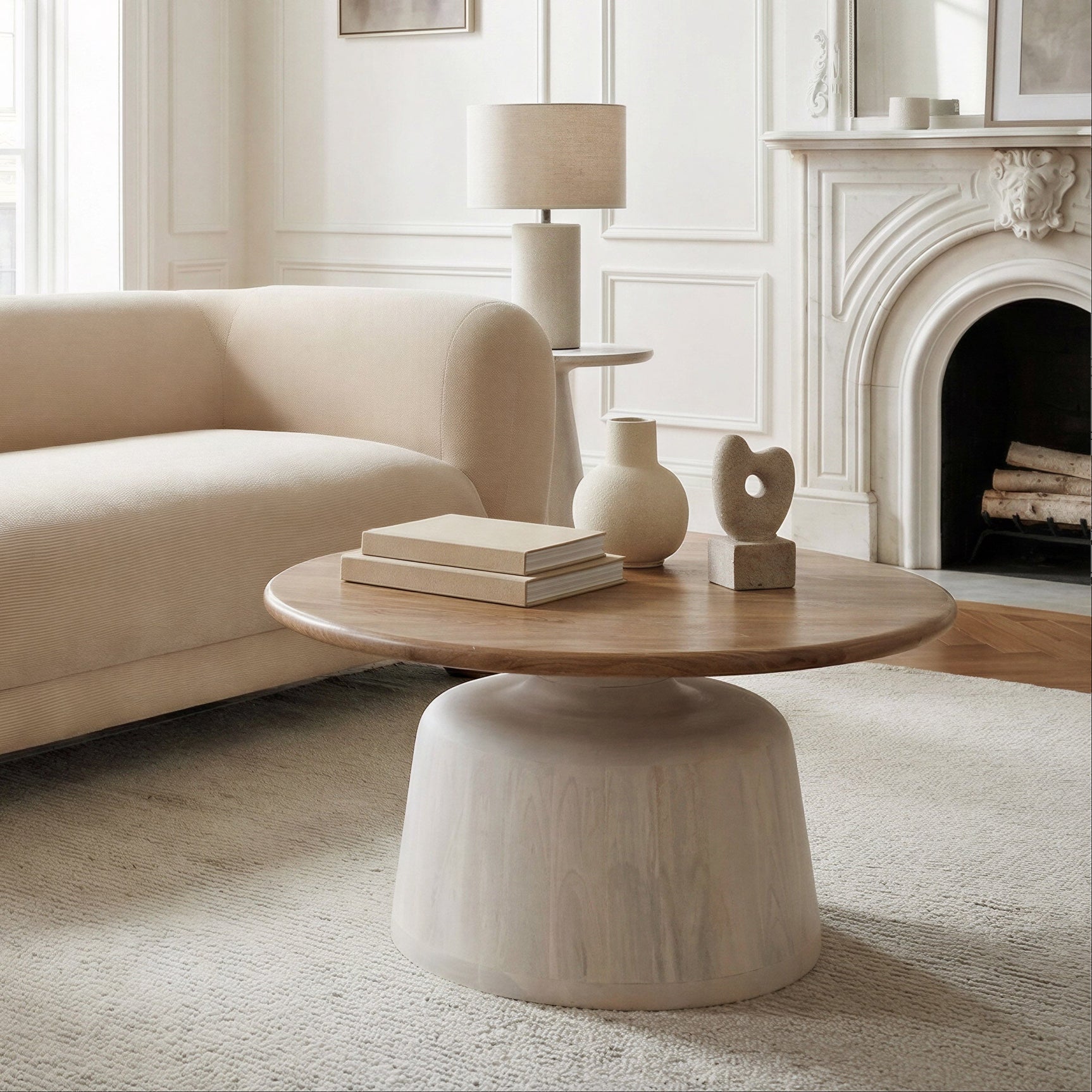 Goblet Brown & White Coffee Table