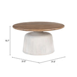 Goblet Brown & White Coffee Table