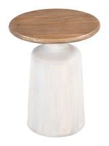 Goblet Brown & White Side Table