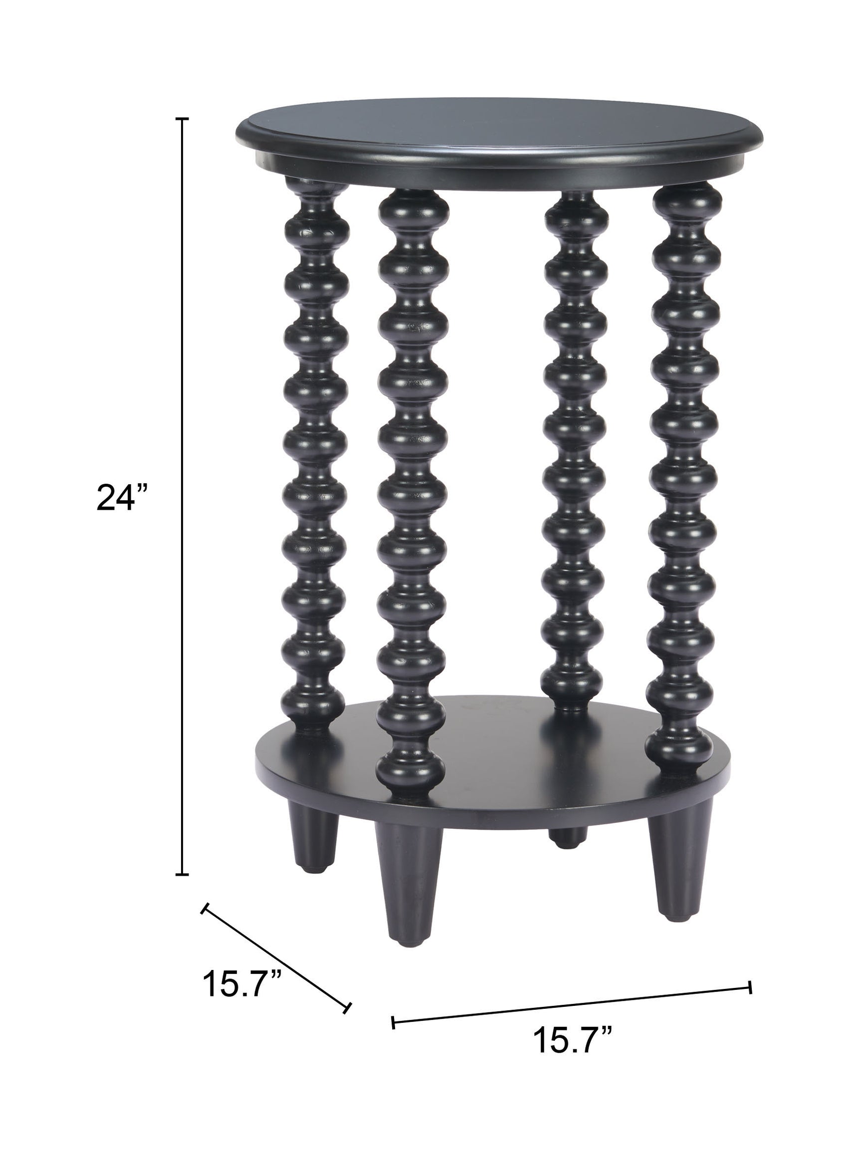 Gocce Black Side Table - Ornate Home