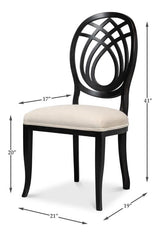 Goccia Black Side Chair (Set of 2) - Ornate Home