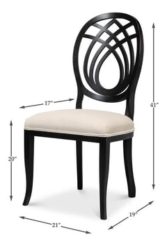 Goccia Black Side Chair (Set of 2) - Ornate Home