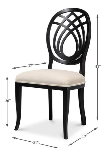 Goccia Black Side Chair (Set of 2) - Ornate Home