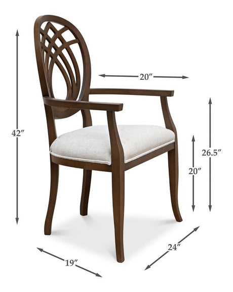 Goccia Brown Arm Chair - Ornate Home