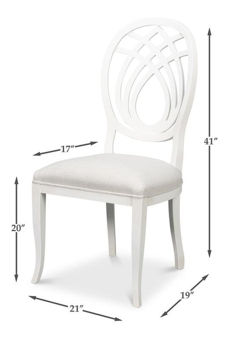 Goccia White Side Chair (Set of 2) - Ornate Home