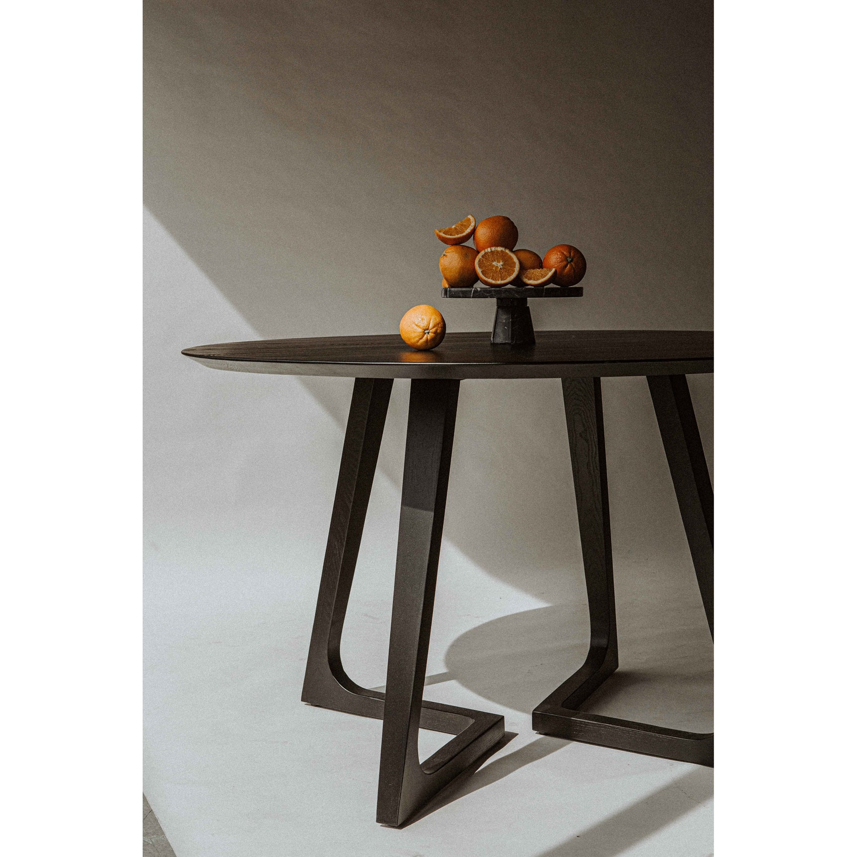 Godenza Black Round Dining Table - Ornate Home