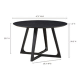 Godenza Black Round Dining Table - Ornate Home
