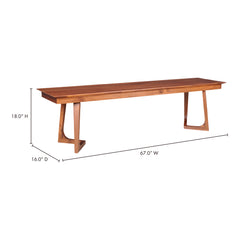 Godenza Brown Bench - Ornate Home