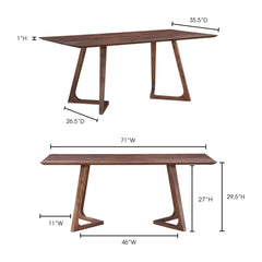 Godenza Brown Rectangular Dining Table - Ornate Home