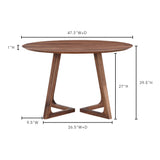 Godenza Brown Round Dining Table - Ornate Home