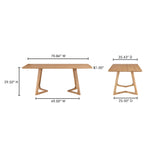 Godenza Oak Rectangular Dining Table - Ornate Home