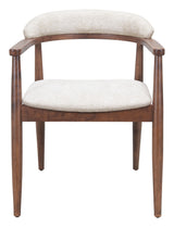 Goka Beige & Walnut Dining Chair - Ornate Home