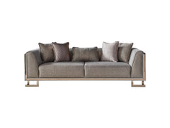 Gokce Grey 4-pieces (2 Sofa & 2 Chair) Living Room Set - Ornate Home