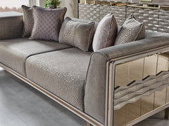 Gokce Grey Stationary Sofa - Ornate Home