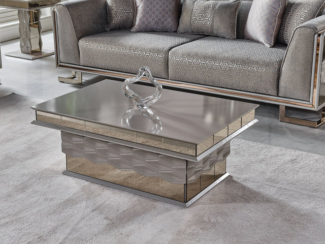 Gokce Light Brown Coffee Table - Ornate Home