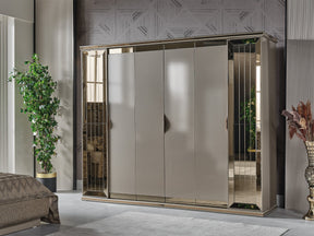 Gokce Light Brown Wardrobe - Ornate Home