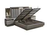 Gokce Light Brown Bed Frame With Headboard