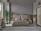 Gokce Light Brown Bed Frame With Headboard