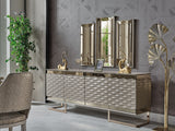 Gokce Light Brown Consol With Mirror