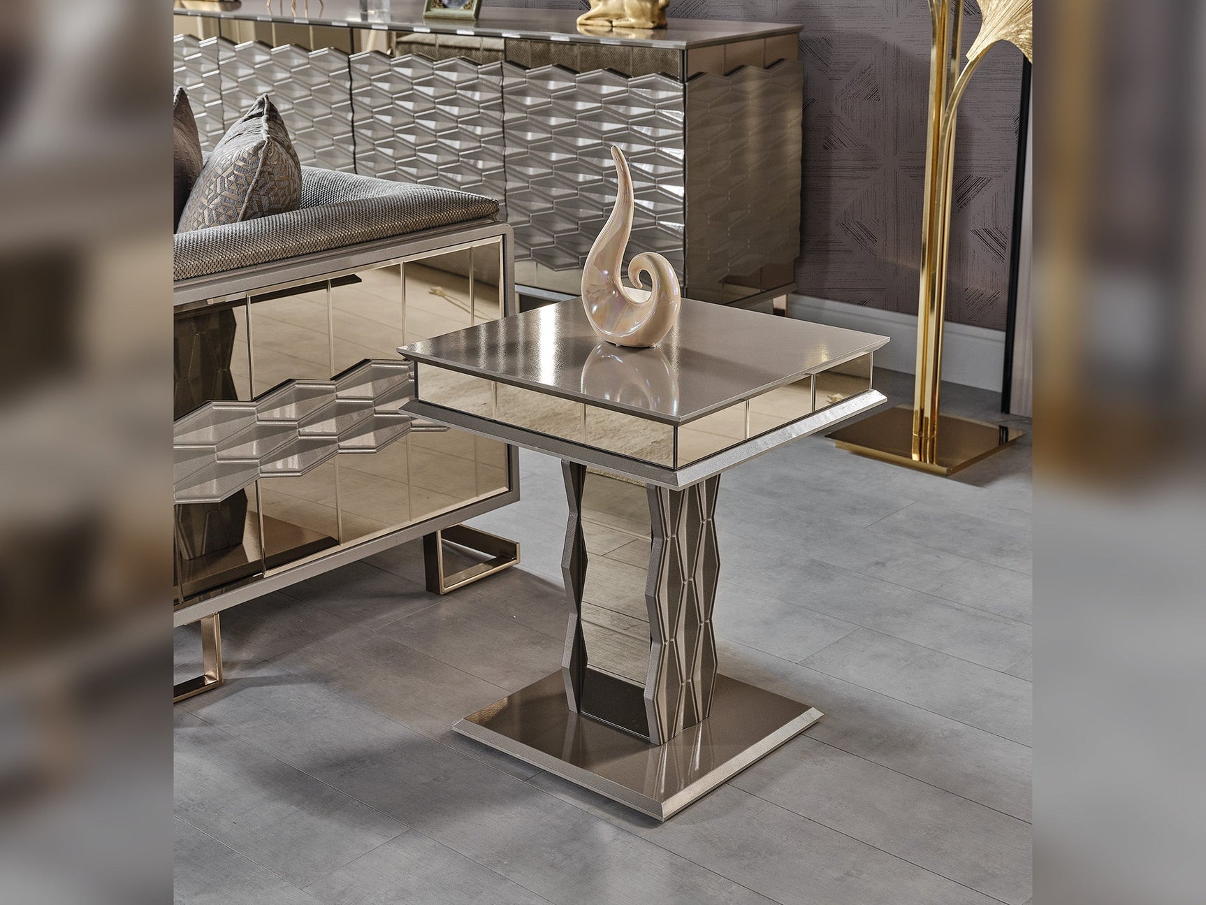 Gokce Light Brown End Table