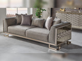 Gokce Grey 4-pieces (2 Sofa & 2 Chair) Living Room Set