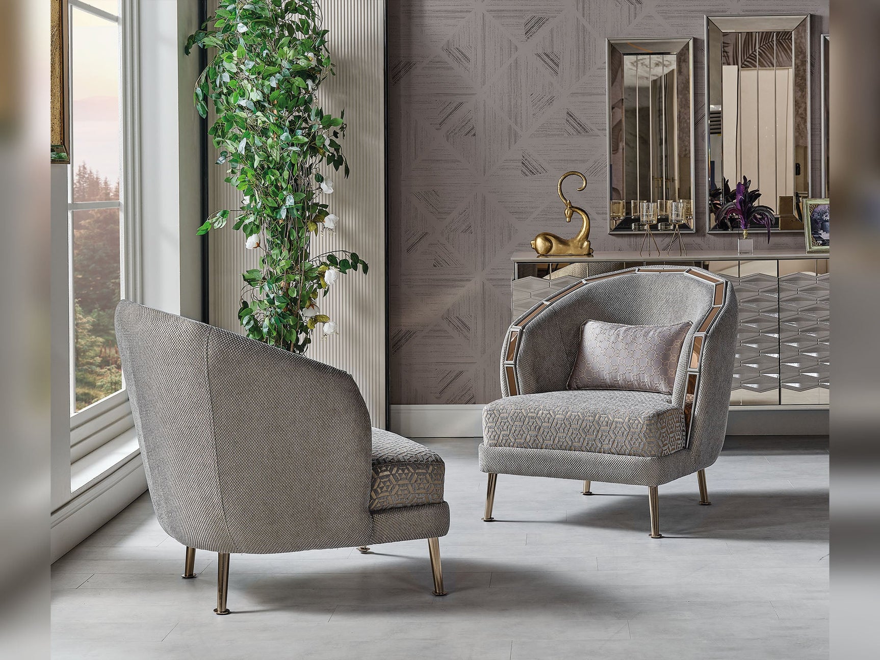 Gokce Grey Chair