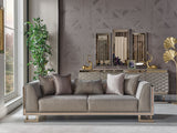 Gokce Grey 4-pieces (2 Sofa & 2 Chair) Living Room Set
