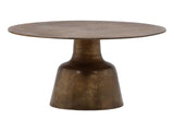 Golbez Vintage Brass Coffee Table - Ornate Home