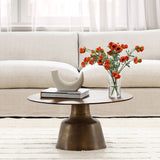 Golbez Vintage Brass Coffee Table - Ornate Home