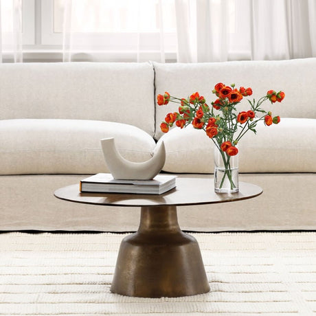 Golbez Vintage Brass Coffee Table - Ornate Home