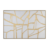 Gold Lines Gold/White Canvas