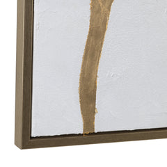 Gold Lines Gold/White Canvas - Ornate Home
